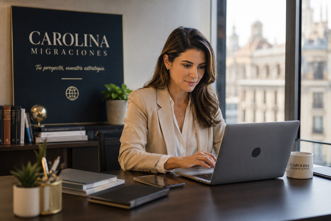 Profesional trabajando en España